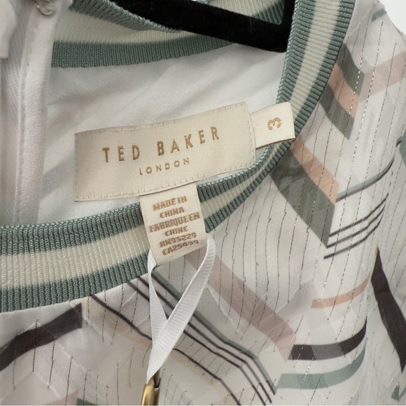 NWT Ted Baker Fleuura Everglade Long-Sleeve Mini Dress - Picture 5 of 15